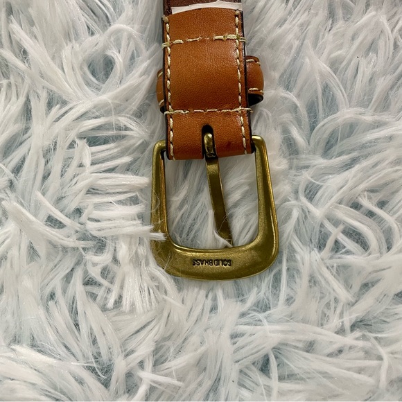 solid brass  buckle Genuine leather belt size S - Picture 6 of 11